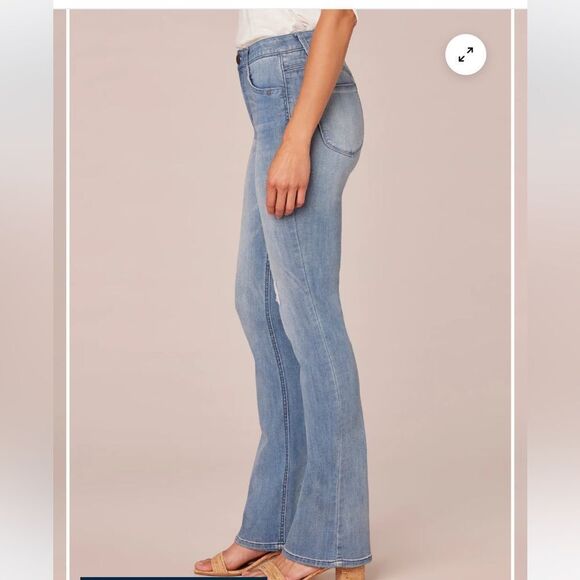 Democracy "Ab"solution High Rise Itty Bitty Boot Cut Light Blue Jeans Size16 Nwt - Picture 3 of 7